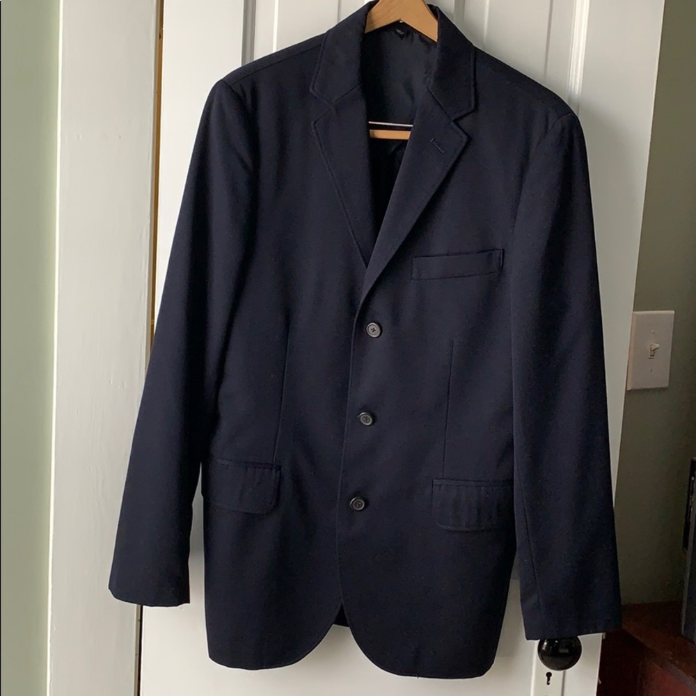 JCrew Men’s Navy blue wool sport coat. Size 38R